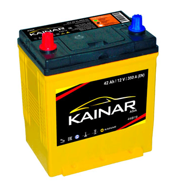 Аккумулятор KAINAR Asia 42 JL тонкие клеммы с бортом