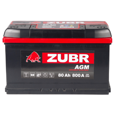 Аккумулятор ZUBR AGM 80 Ah R+